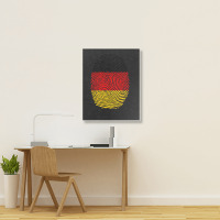 German Fingerprint Germany Flag Deutsche Dna Cute Patriotic Portrait Canvas Print | Artistshot