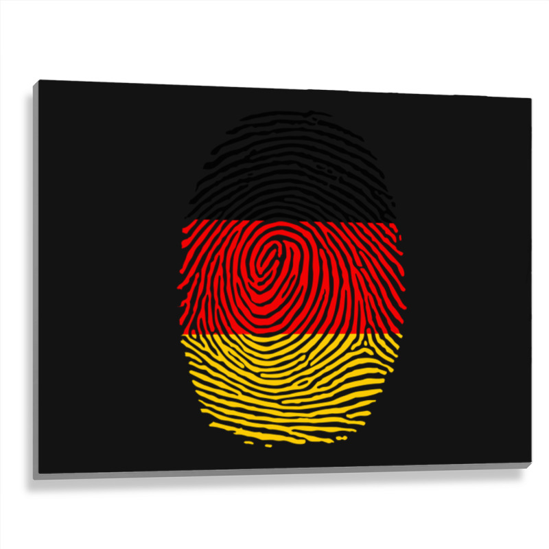 German Fingerprint Germany Flag Deutsche Dna Cute Patriotic Metal Print Horizontal by TresaHollen | Artistshot