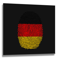 German Fingerprint Germany Flag Deutsche Dna Cute Patriotic Metal Print Square | Artistshot