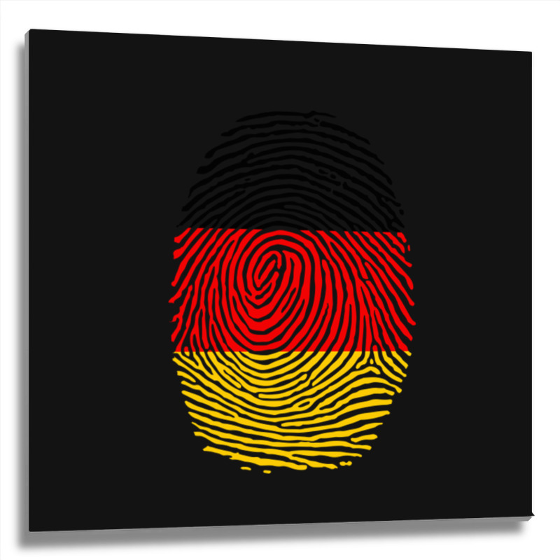 German Fingerprint Germany Flag Deutsche Dna Cute Patriotic Metal Print Square by TresaHollen | Artistshot