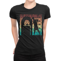 Glassblowing Glassworking Lampworking Silhouette Ladies Fitted T-shirt | Artistshot