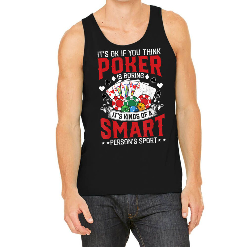 Funny Poker Smart Sport Distressed Hold Em Card Game T Shirt Tank Top by vivianadubcy | Artistshot