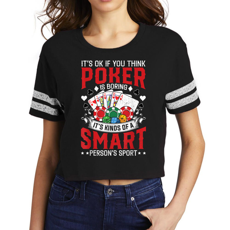 Funny Poker Smart Sport Distressed Hold Em Card Game T Shirt Scorecard Crop Tee by vivianadubcy | Artistshot