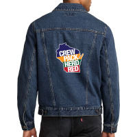 Crew Pack Herd Red Wisconsin Men Denim Jacket | Artistshot