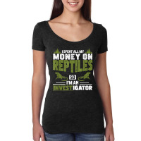 Investigator Repeat Funny Herpetologist Reptiles T Shirt Women's Triblend Scoop T-shirt | Artistshot