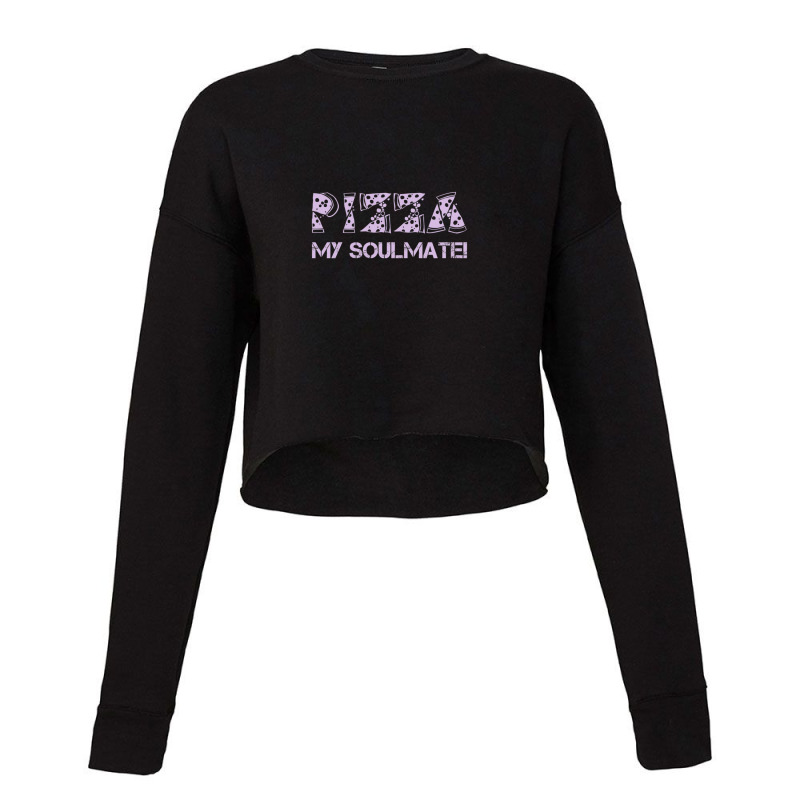 Pizza My Soulmate Purple Cropped Sweater by CarlosMurillo | Artistshot