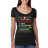 Plan For Christmas Eat Sleep Sidecar Repeat Cocktail T Shirt Women's Triblend Scoop T-shirt | Artistshot