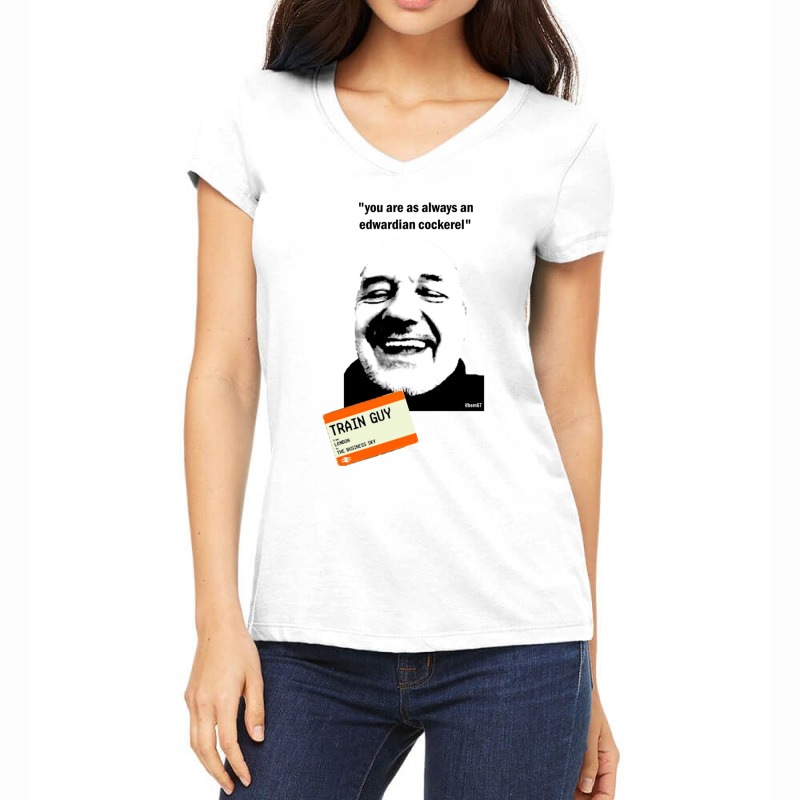 Train Guy Edwardian Cockerel Women's V-Neck T-Shirt by JONAHANDERSON | Artistshot