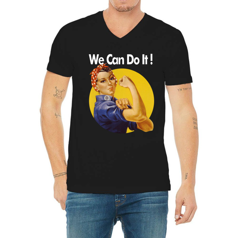 We Can Do It Women Could V-neck Tee | Artistshot