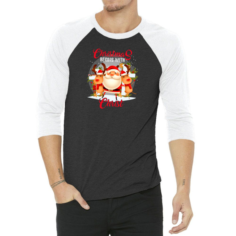 Christmas Begins 3/4 Sleeve Shirt | Artistshot