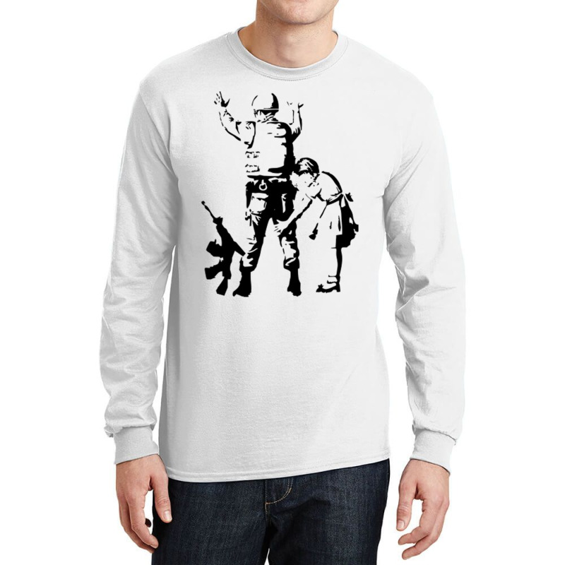 Banksy Searching A Soldier Long Sleeve Shirts | Artistshot