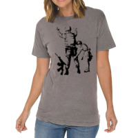 Banksy Searching A Soldier Vintage T-shirt | Artistshot