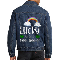 Lucky To Be A Teacher Men Denim Jacket | Artistshot