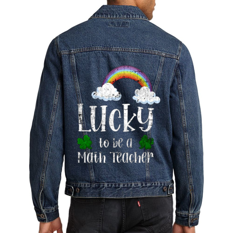 Lucky To Be A Teacher Men Denim Jacket | Artistshot