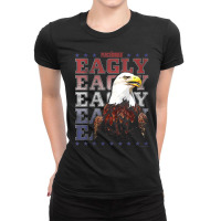 Womens Peacemaker Eagly Text Stack V Neck T Shirt Ladies Fitted T-shirt | Artistshot