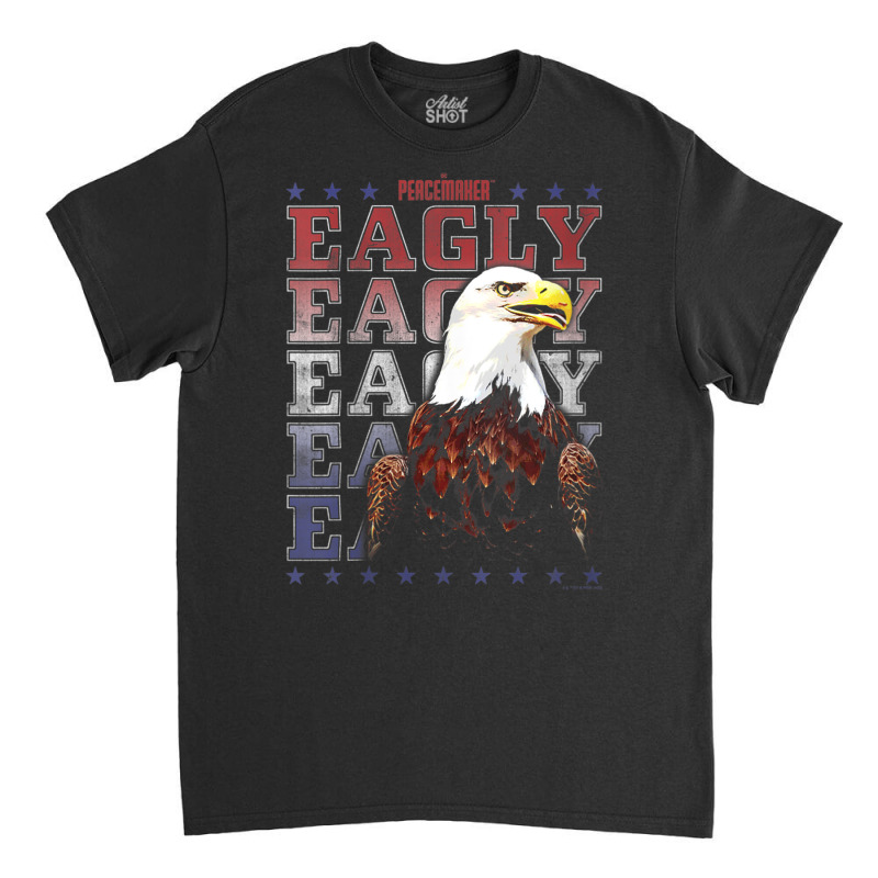 Womens Peacemaker Eagly Text Stack V Neck T Shirt Classic T-shirt | Artistshot