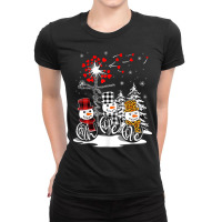 Faith Hope Love Snowman Jesus Dandelion Christian Christmas T Shirt Ladies Fitted T-shirt | Artistshot