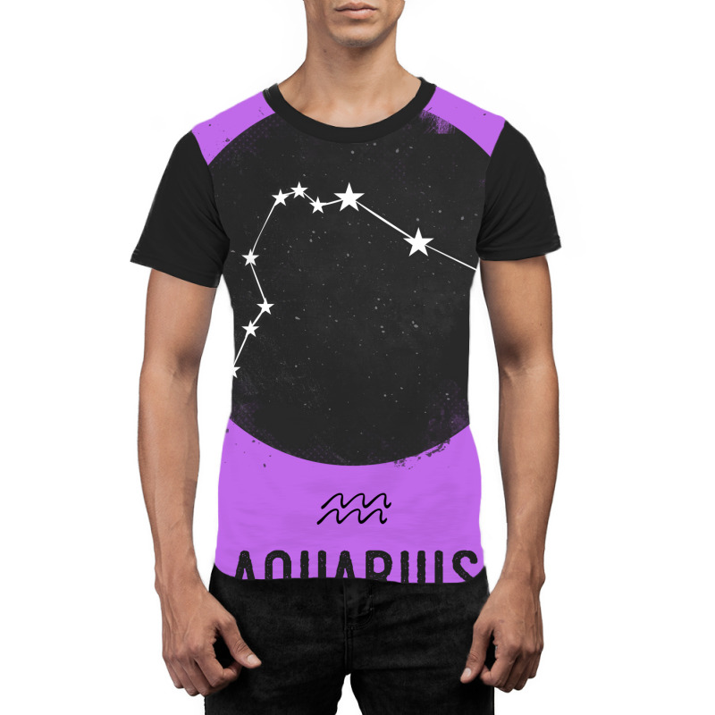 Minimal Aquarius Zodiac Sign Graphic T-shirt | Artistshot