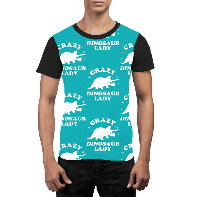 Crazy Dinosaur Lady Graphic T-shirt | Artistshot