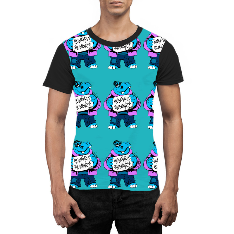 Hungry Hippo Graphic T-shirt | Artistshot