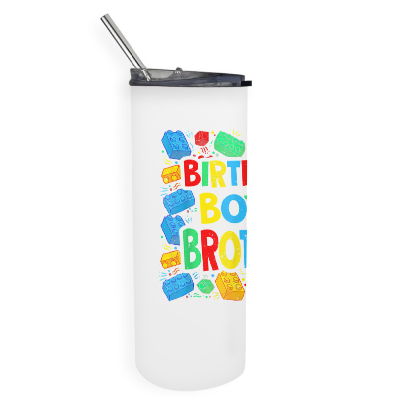 Birthday Brick Builder Funny Blocks Master Builder Brother T Shirt Skinny Tumbler | Artistshot