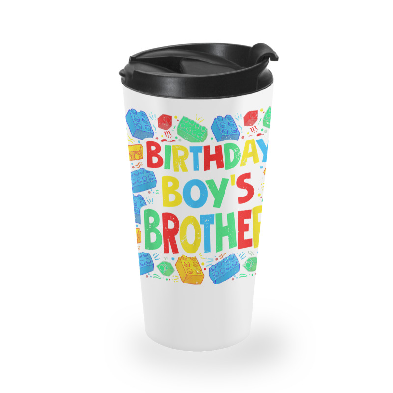 Birthday Brick Builder Funny Blocks Master Builder Brother T Shirt Travel Mug | Artistshot