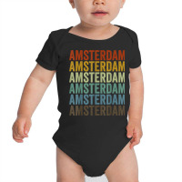 Amsterdam City Retro T Shirt Baby Bodysuit | Artistshot