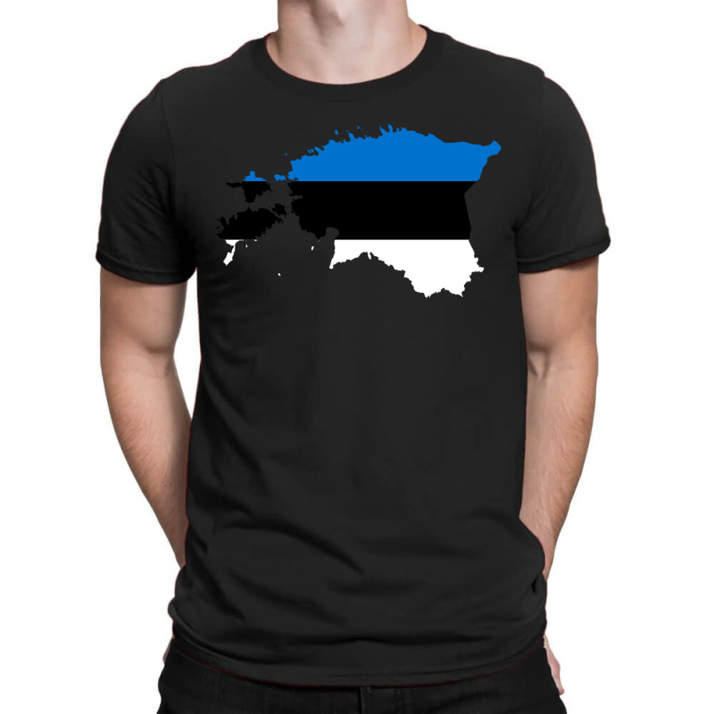 Flag Map Of Estonia T-shirt | Artistshot