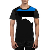 Flag Map Of Estonia Graphic T-shirt | Artistshot