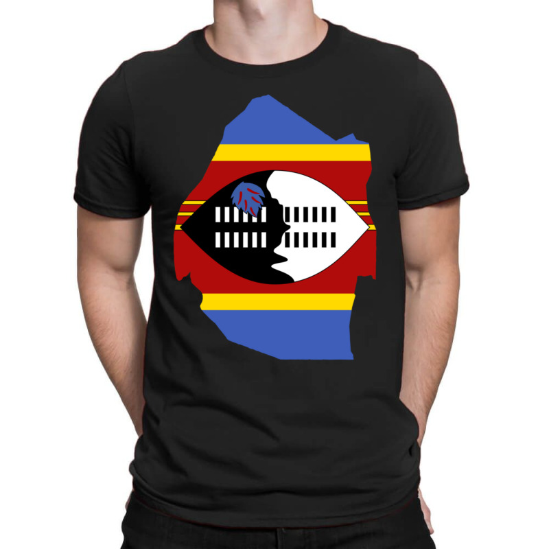 Flag Map Of Eswatini T-shirt | Artistshot