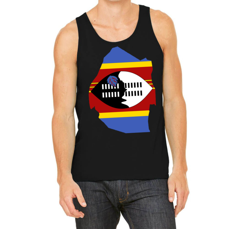 Flag Map Of Eswatini Tank Top | Artistshot