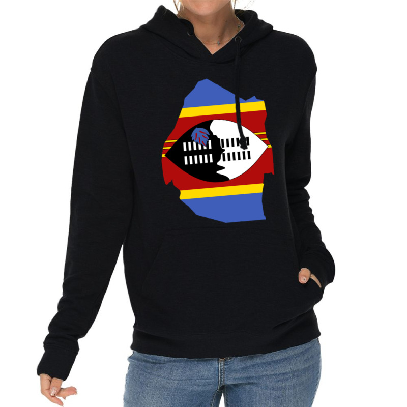 Flag Map Of Eswatini Lightweight Hoodie | Artistshot