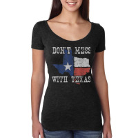 Don't Mess With Vintage Texas Longhorn Lone Star State Shirt Women's Triblend Scoop T-shirt | Artistshot