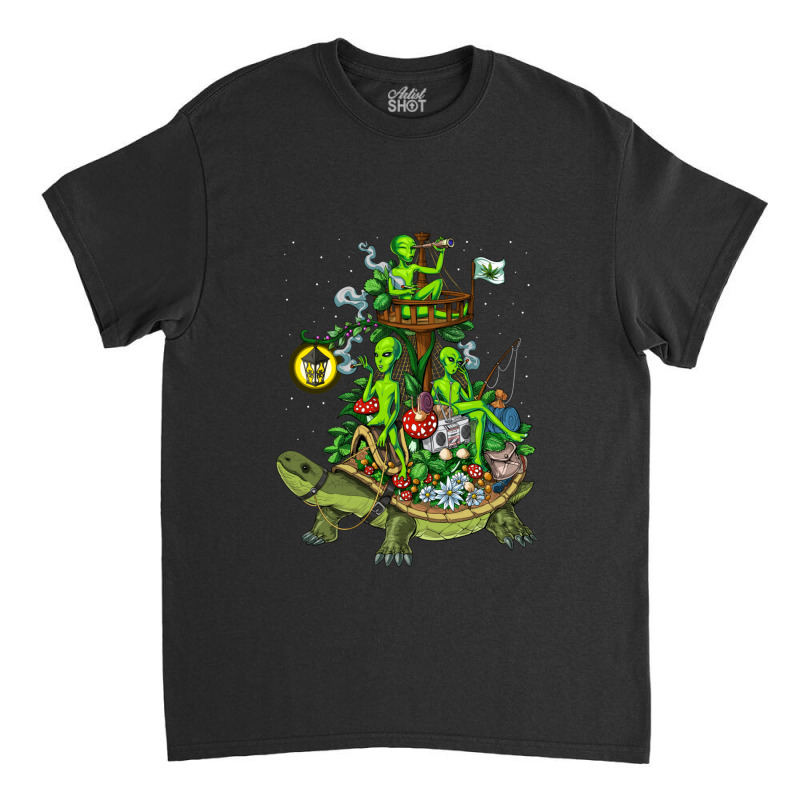 Psychedelic Aliens Trip Classic T-shirt | Artistshot