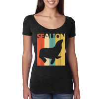 Cute Sea Lion Animal Women's Triblend Scoop T-shirt | Artistshot