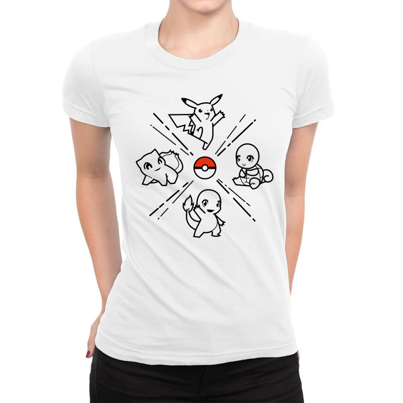 Minimal Monsters Ladies Fitted T-Shirt by jameszestrada | Artistshot