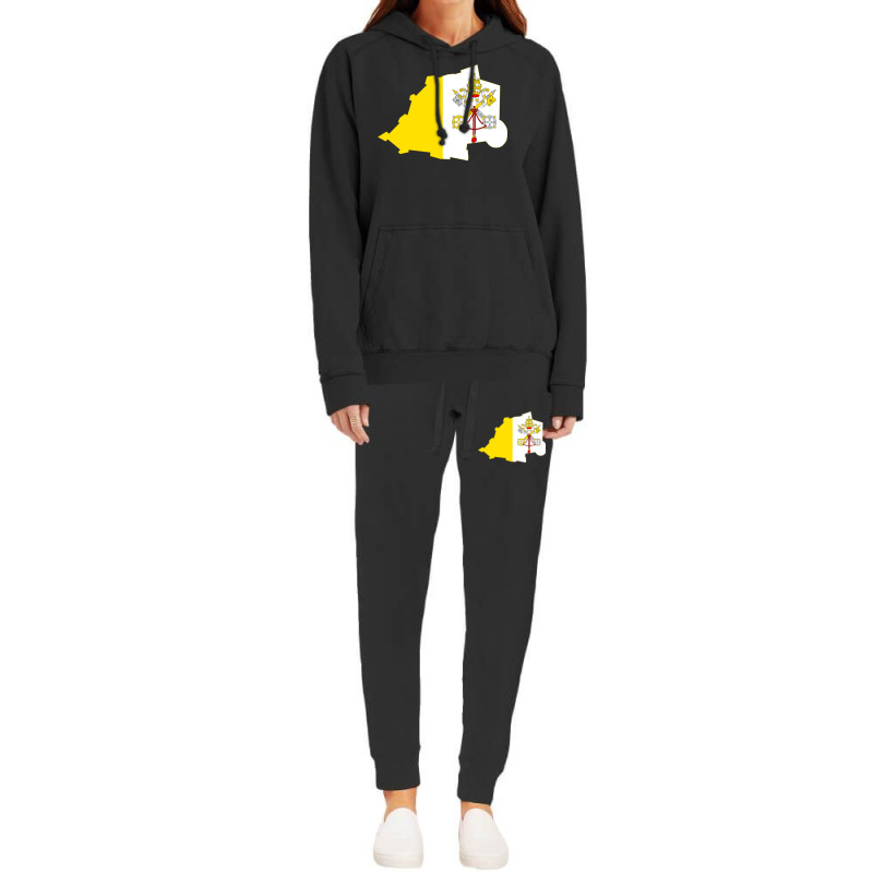 Flag Map Of Holy See Hoodie & Jogger Set | Artistshot