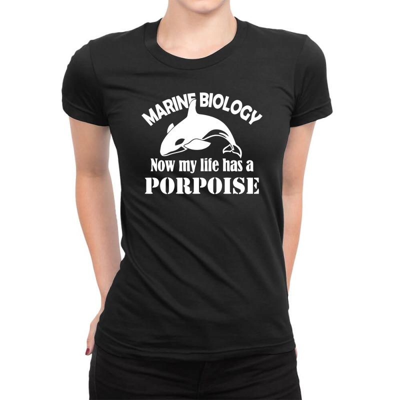 Porpoise Marine Biology Funny Ladies Fitted T-Shirt by candrashop | Artistshot