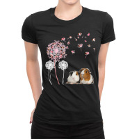 Dandelion Guinea Pig Cute Guinea Pig Floral Dandelion Spread Ladies Fitted T-shirt | Artistshot