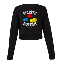 Cool Master Builder Funny Building Blocks Gift Men Women Cropped Sweater | Artistshot