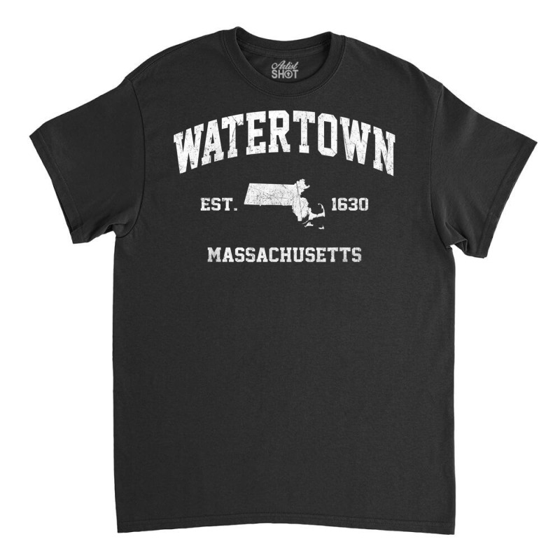 Watertown Massachusetts Ma Vintage State Athletic Style T Shirt Classic T-shirt by hin | Artistshot