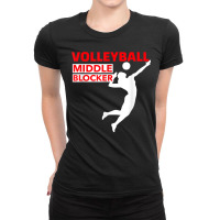 Volleyball Sport Middle Blocker Position Ladies Fitted T-shirt | Artistshot