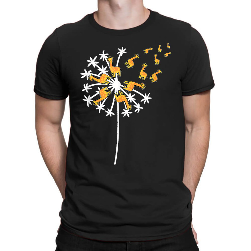 Dandelion Flying Giraffe Flower Wildlife Zookeeper Herbalist T-Shirt by ROGERWILLIAMWARD | Artistshot