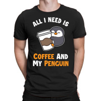 Coffee And My Penguin Sea Bird King Emperor Penguin Pullover Hoodie T-shirt | Artistshot