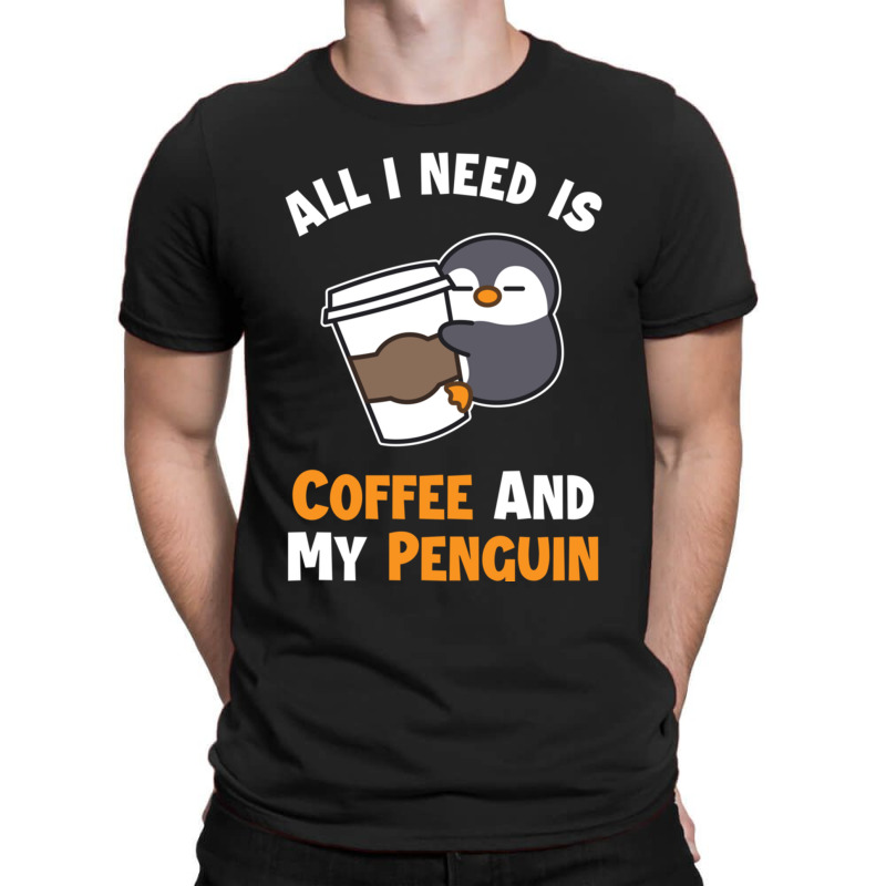 Coffee And My Penguin Sea Bird King Emperor Penguin Pullover Hoodie T-Shirt by MaragretPolino | Artistshot