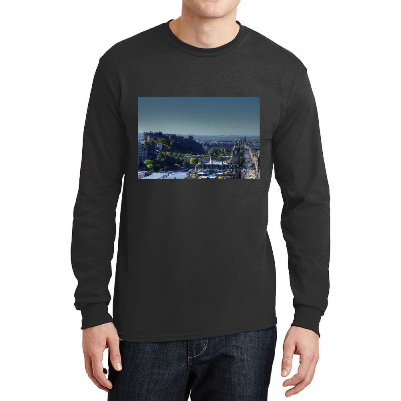 Edinburgh City Centre, Scotland Long Sleeve Shirts | Artistshot