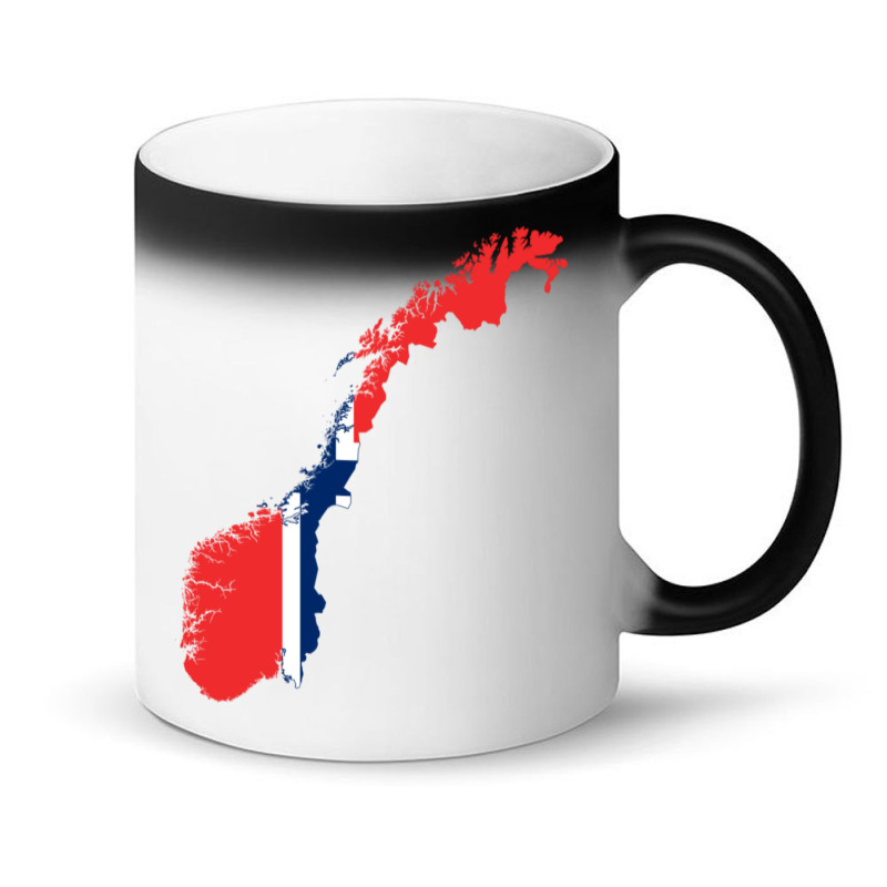 Flag Map Of Norway Magic Mug | Artistshot