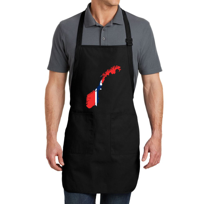 Flag Map Of Norway Full-length Apron | Artistshot