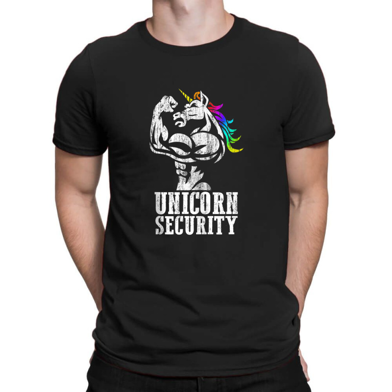 Unicorn Security Rainbow Muscle Manly Funny Christmas Gift Tank Top T-shirt | Artistshot