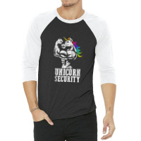 Unicorn Security Rainbow Muscle Manly Funny Christmas Gift Tank Top 3/4 Sleeve Shirt | Artistshot